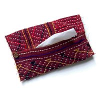 cotton kantha Pocket tissue cover / コットンカンタ ポケットティッシュカバー