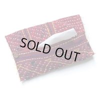 cotton kantha Pocket tissue cover / コットンカンタ ポケットティッシュカバー