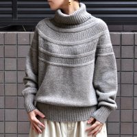 【2025AW】FACTORY（ファクトリー）/ ヤク レース柄オフタートルセーター