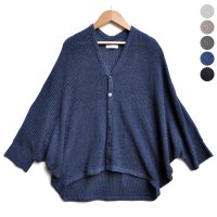 【 SALE20％OFF 】￥16,500→￥13,200 / FACTORY（ファクトリー）/ 綿強撚糸 片あぜ ワイドカーディガン