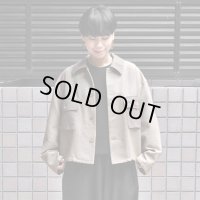 【SALE25%OFF】￥35,200→￥26,400 / FACTORY（ファクトリー）/ 綿ウール朱子織 カジュアルショートジャケット