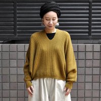 【SALE25%OFF】 ¥23,100→￥17,325 / FACTORY（ファクトリー）/ ベビーキャメル 片畦ドルマンワイドセーター