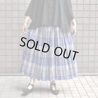 【SALE20%OFF】￥20,900→￥16,720 / ICHI Antiquite's（イチ アンティークス）/ リネン マルチカラーチェック ギャザースカート