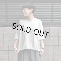 【 SALE 】￥13,200→￥11,880 / FACTORY（ファクトリー）/ 綿強撚糸 ロールネック半袖セーター（5〜6分袖）