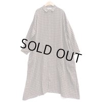 ICHI Antiquite's（イチ アンティークス）/ リネン ギンガムチェック シャツドレス