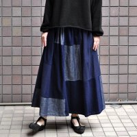 FACTORY（ファクトリー）/ 綿カルゼデニム×綿藍染×綿麻デニム HAGI HAGIスカート