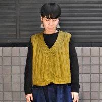 【2025SS】ICHI Antiquite's（イチ アンティークス）/ インディア ブロックプリント リバーシブルキルトベスト