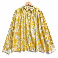 【SALE】￥22,000→￥17,600 / ICHI Antiquite's（イチ アンティークス）/ LIBERTY フラワープリント ギャザーシャツ【レターパックプラスにて送料無料発送】