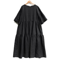 【2025SS】 FACTORY（ファクトリー）/ アイリッシュリネン（シワ加工）× 綿近江晒 ティアードワンピース