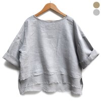 【2025SS】 FACTORY（ファクトリー）/ アイリッシュリネン シワ加工 スリップオンブラウス