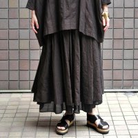 【2025SS】 ICHI Antiquite's（イチ アンティークス）/ コットンリネン ドビーストライプ レイヤードスカート