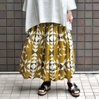 【2025SS】ICHI Antiquite's（イチ アンティークス）/ インディア ブロックプリントスカート 