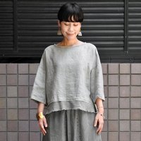 【2025SS】 FACTORY（ファクトリー）/ アイリッシュリネン シワ加工 スリップオンブラウス