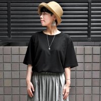 【2025SS】FACTORY（ファクトリー）/ 綿天竺 オーバーサイズカットソー・ブラック