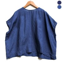 【 SALE 】￥15,400→￥13,860 / ICHI Antiquite's（イチ アンティークス）/ インディゴリネン ワイドプルオーバー
