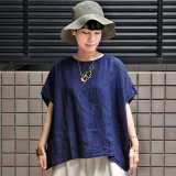 【2025SS】 ICHI Antiquite's（イチ アンティークス）/ インディゴリネン ワイドプルオーバー