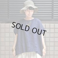 【 SALE 】￥15,400→￥13,860 / ICHI Antiquite's（イチ アンティークス）/ インディゴリネン ワイドプルオーバー