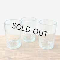 奥原硝子製造所（琉球ガラス）/ 4半コップ・ライトラムネ（ヒビ模様）【満水容量:約350ml】
