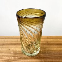 ガラス工房 清天（琉球ガラス）/ サマーモールグラス・アンバー