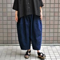 【SALE20％OFF】￥27,500→￥22,000 / FACTORY（ファクトリー） / 綿インディゴ染め サイドポケット バルーンパンツ