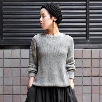 FACTORY（ファクトリー）/ 和紙×ペルー綿 片あぜセーター