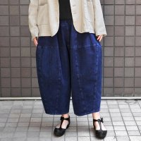 【 SALE30%OFF 】￥27,500→￥19,250 / FACTORY（ファクトリー） / 綿インディゴ染め サイドポケット バルーンパンツ