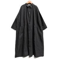 【2025AW】ICHI Antiquite's（イチ アンティークス）/ カラーリネン ワイドギャザーシャツワンピース