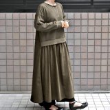 【2025AW】FACTORY（ファクトリー）/ 綿カットソー×綿40/2 ドッキングワンピース