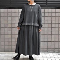 【2025AW】FACTORY（ファクトリー）/ 綿カットソー×綿40/2 ドッキングワンピース