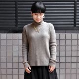 【2025AW】FACTORY（ファクトリー）/ ブラックカシミヤ リブタートルセーター