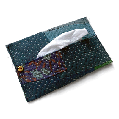 vintage kantha Pocket tissue cover / ヴィンテージカンタ ポケット ...