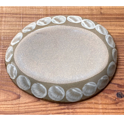 画像3: エドメ陶房 / オーバル皿（三彩丸紋）