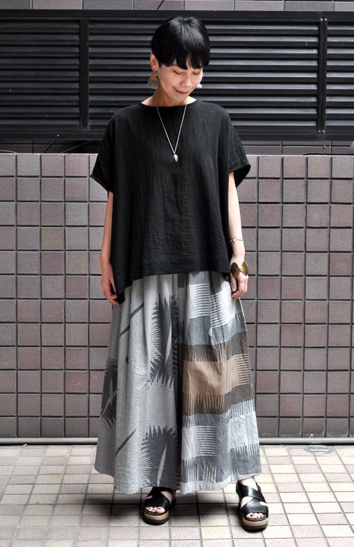 tamaki niime（玉木新雌） / only one wide pants : cotton（オンリーワン ワイドパンツ：コットン）・ロング -  “ MIGRATORY ” web shop